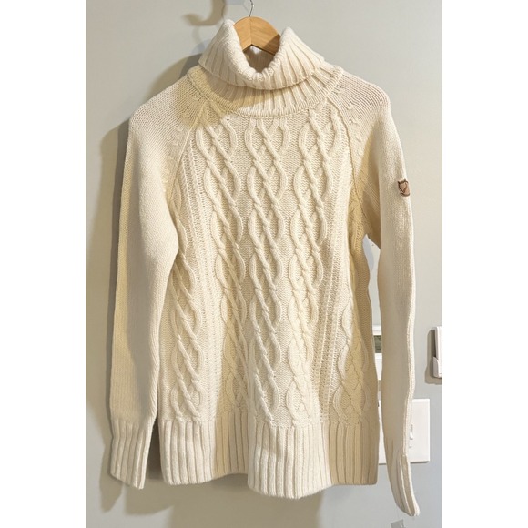 Fjallraven Sweaters - Fjall‎ Raven Sweater Ovik Cable Knit Roll Neck Wool Pullover Women's Small New